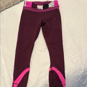 Kids Maroon and Pink Leggings